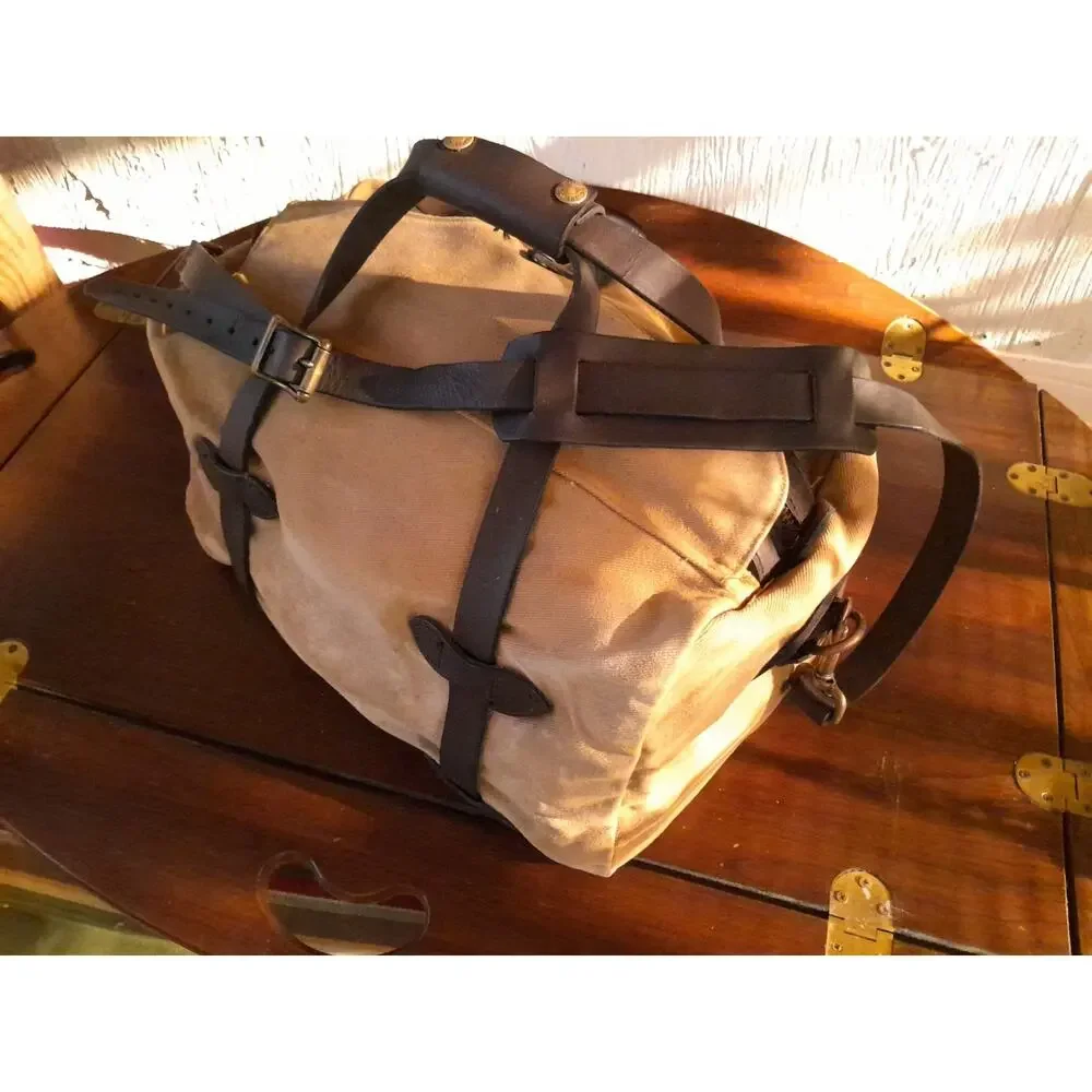 Matching Tan Filson Travel Set: Small Duffel 220 & Medium Field Bag 232 w/ Strap